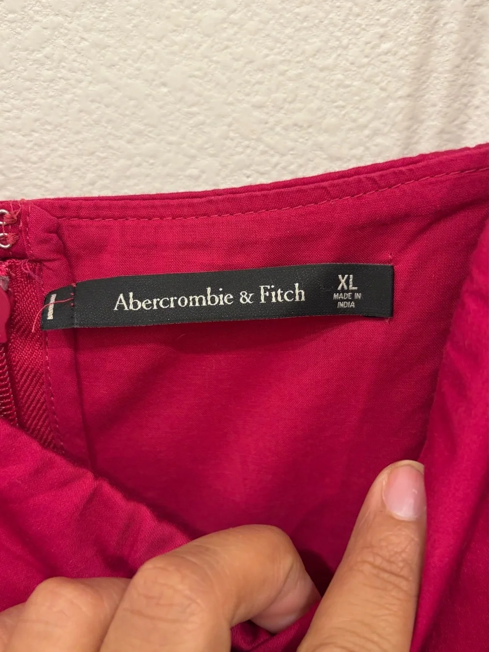 Abercrombie & Fitch Deep Magenta Spaghetti-Strap Maxi Dress